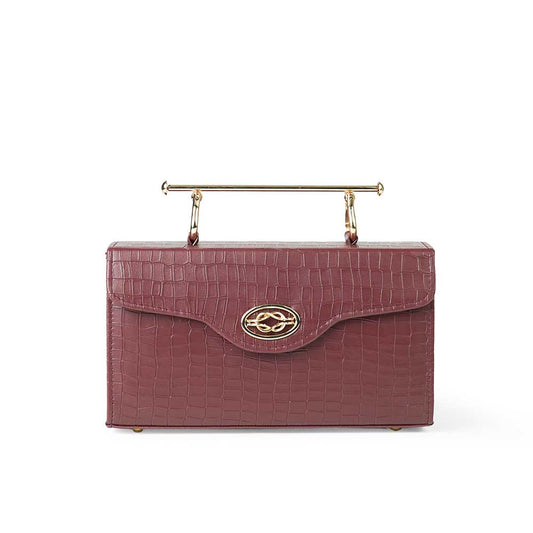 Elegant Box Bag (Maroon)