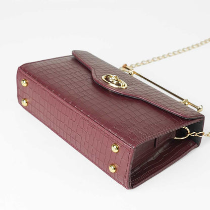 Elegant Box Bag (Maroon)