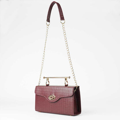 Elegant Box Bag (Maroon)