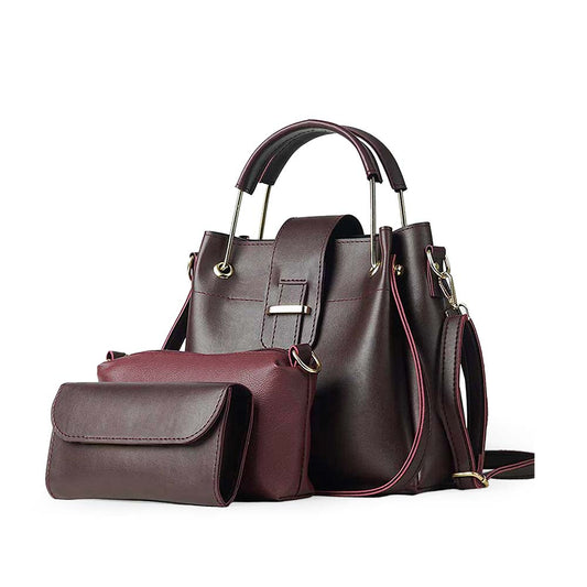 Set of 3 Bags Maroon