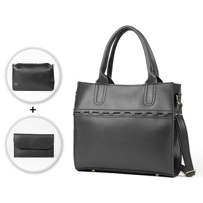 Shoulder Bag Set of 3 Black