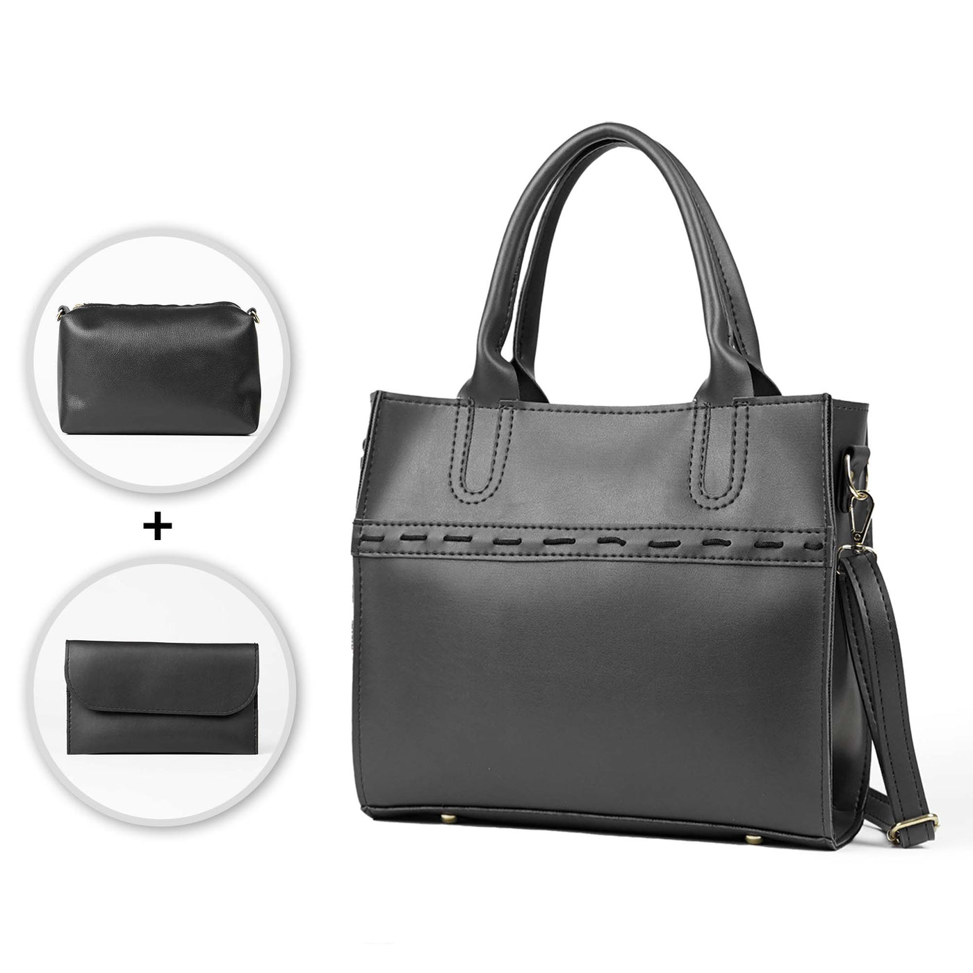 Shoulder Bag Set of 3 Black  (Special edition)