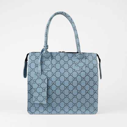 Printed Clever Bag set of 2 Sky Blue